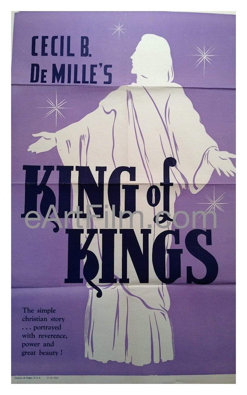 eArtFilm.com U.S One Sheet (27"x41") King Of Kings R1960's/1927 27x41 Original U.S One Sheet