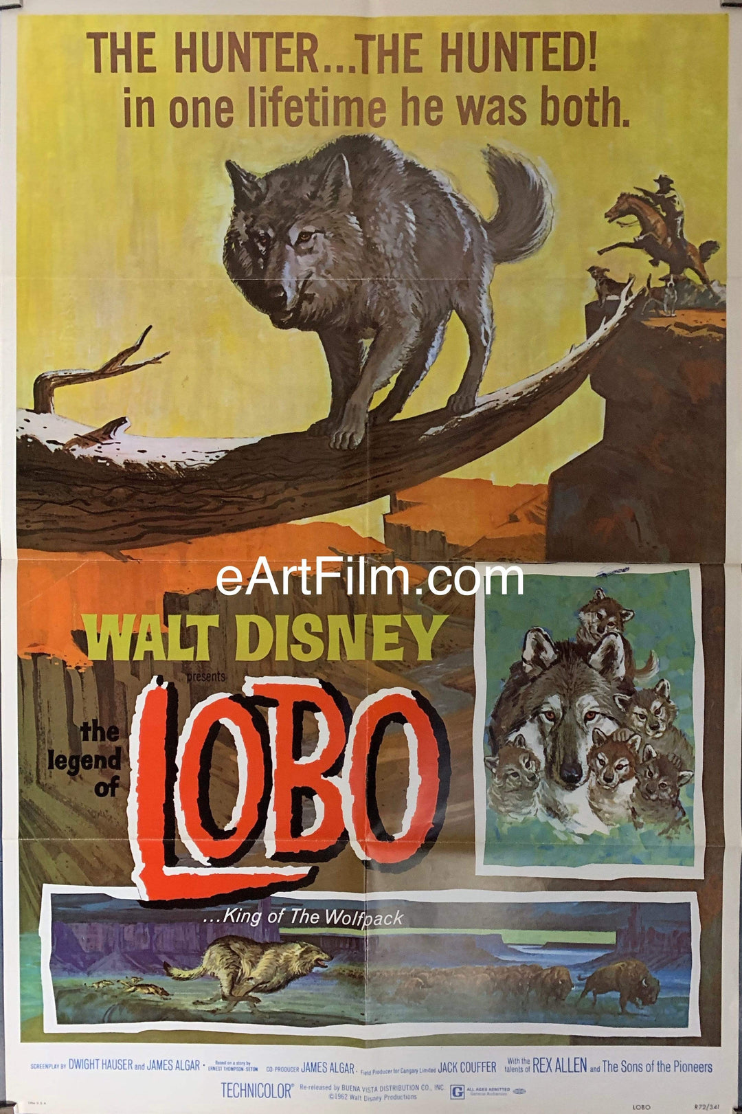 eArtFilm.com U.S One Sheet (27"x41") Legend of Lobo 1962 27x41 Original US One Sheet
