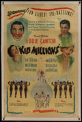 eArtFilm.com U.S One Sheet (27"x41") Linen Backed Kid Millions-Eddie Cantor-Ethel Merman-Ann Southern-R1944-linenbacked-musical