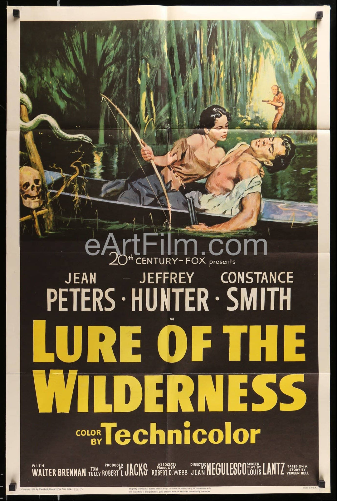 eArtFilm.com U.S One Sheet (27'x41) Lure Of The Wilderness 1952 27x41 Original U.S One Sheet Jeffrey Hunter