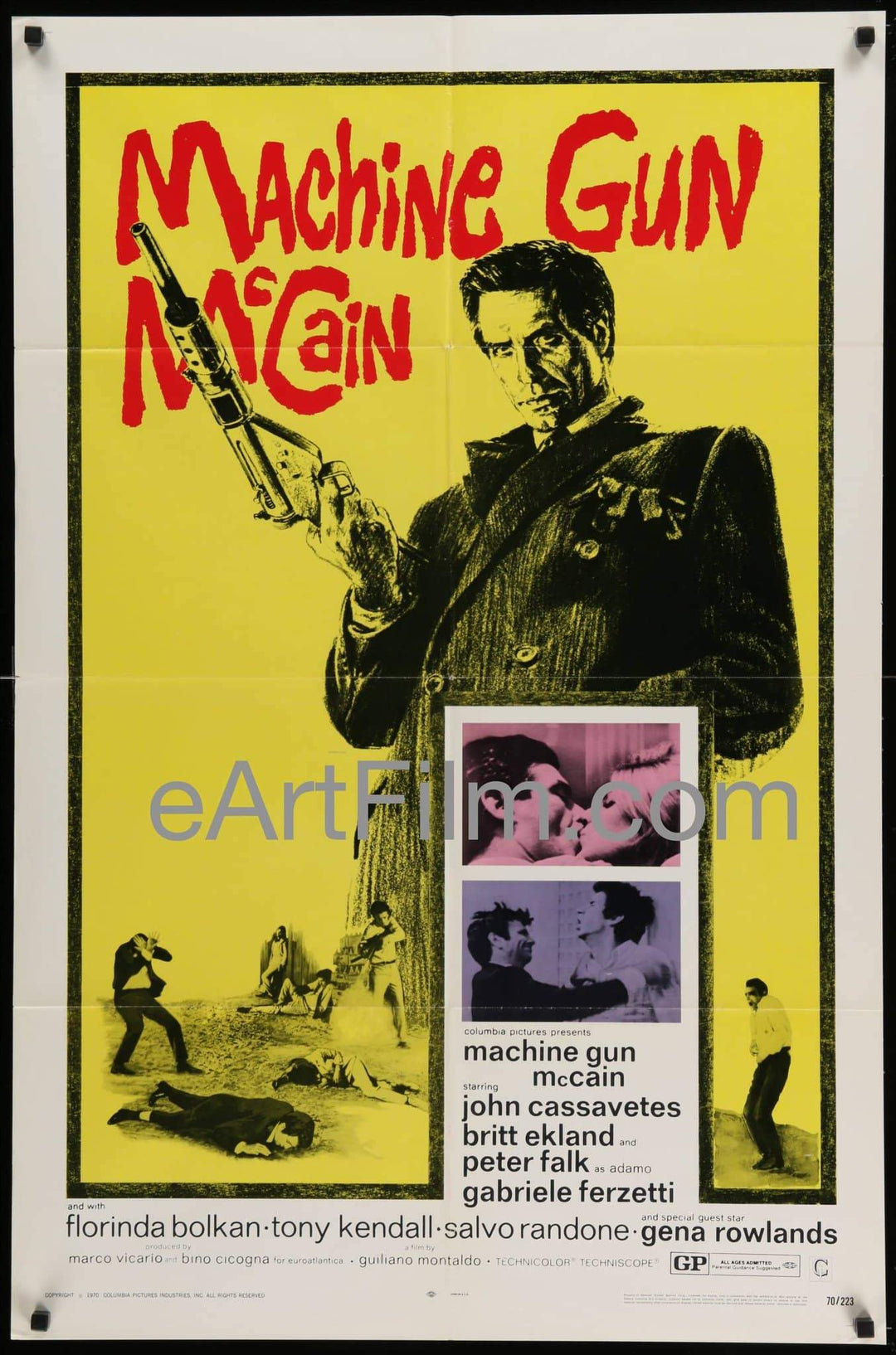 eArtFilm.com U.S One Sheet (27"x41") Machine Gun McCain 1970 27x41 Original U.S One Sheet Movie Poster