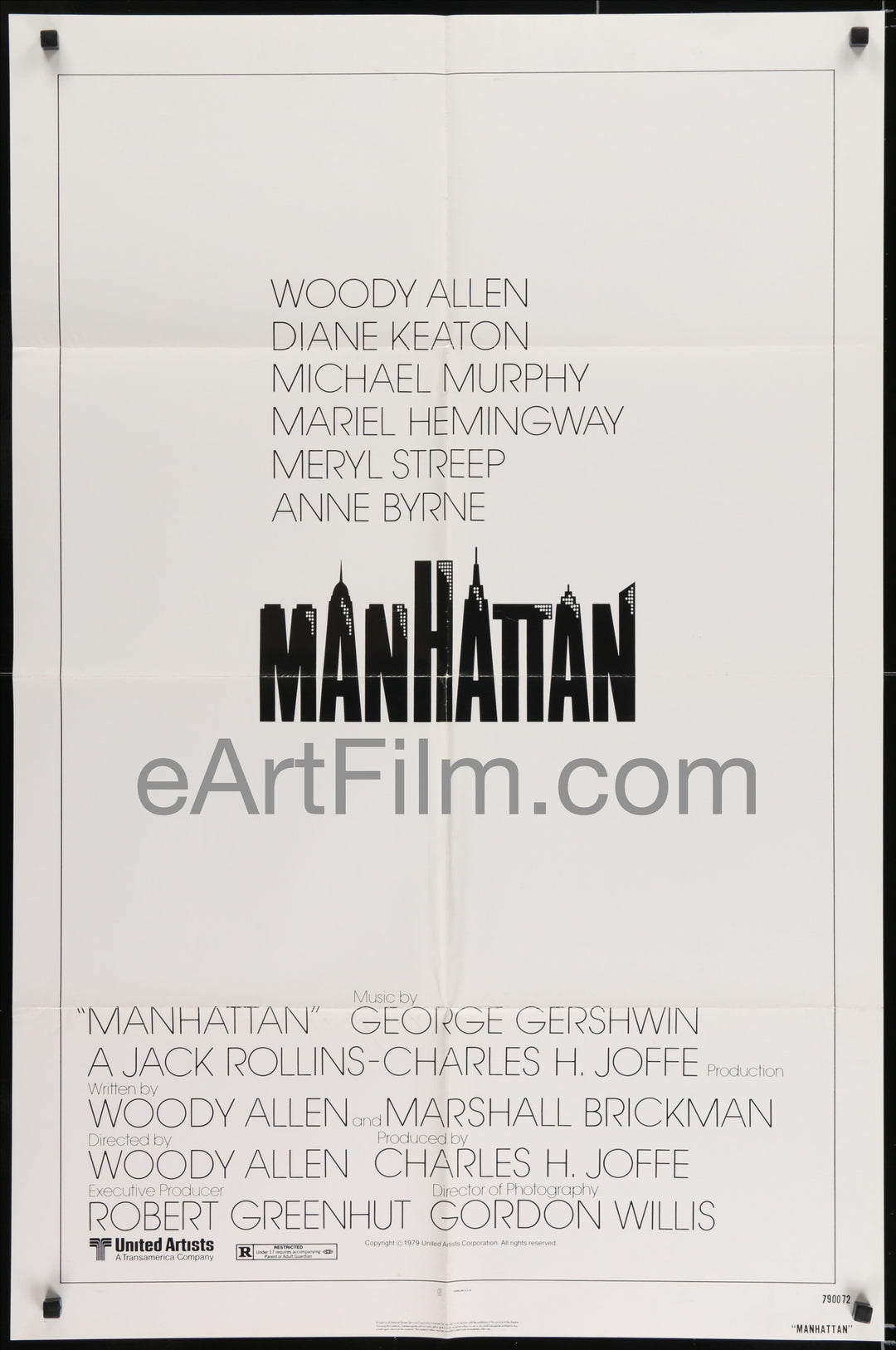 eArtFilm.com U.S One Sheet (27"x41") Manhattan-Woody Allen-Diane Keaton-Meryl Streep-Mariel Hemingway-1979-27x41
