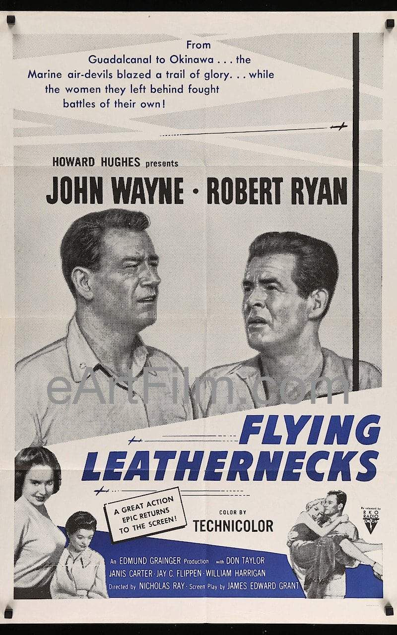 eArtFilm.com U.S One Sheet (27"x41")-Military Flying Leathernecks-R60s-Howard Hughes-John Wayne-Robert Ryan-27x41
