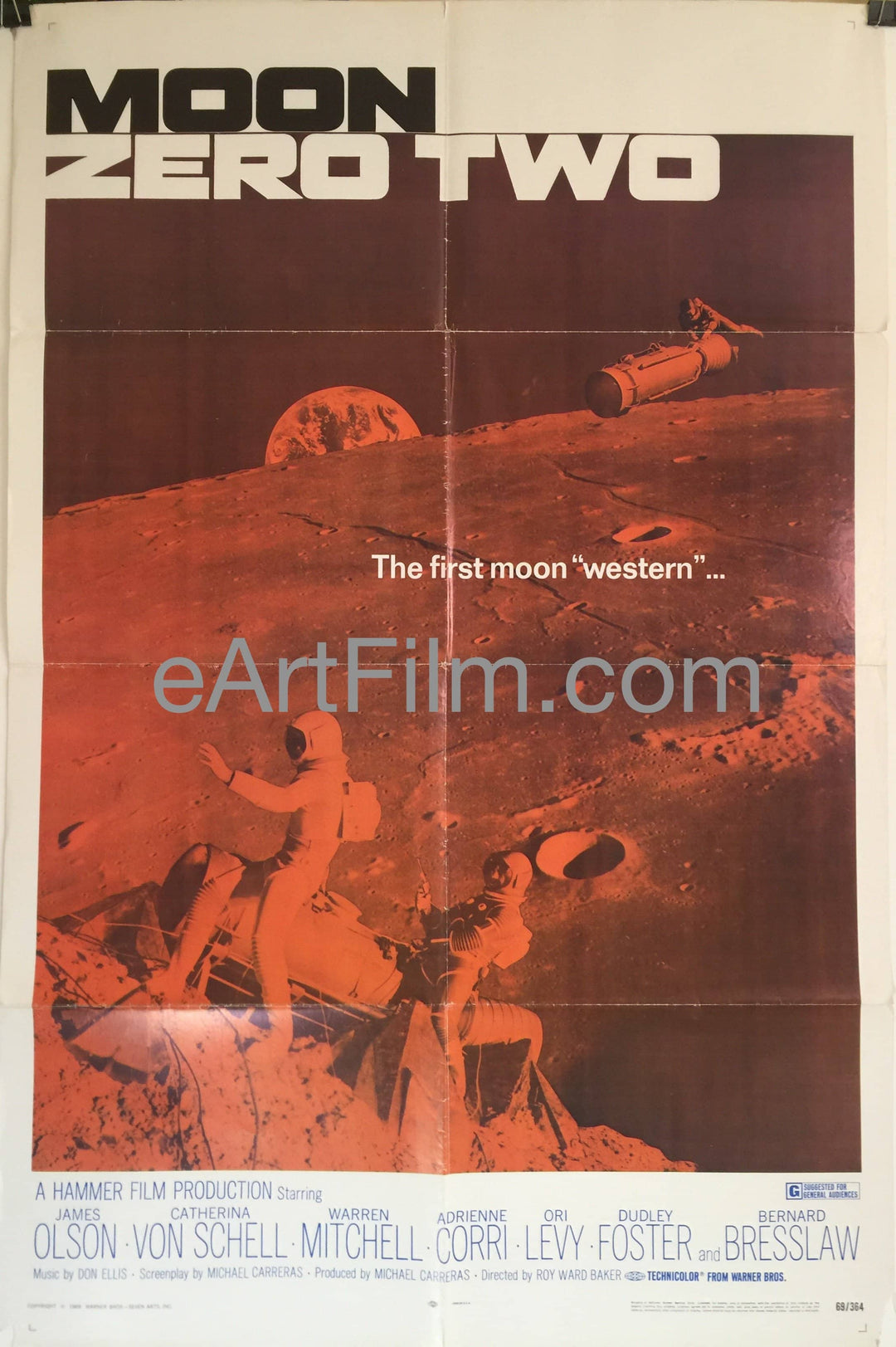 eArtFilm.com U.S One Sheet (27"x41") Moon Zero Two-James Olson-Catherina Von Schell-1969-27x41