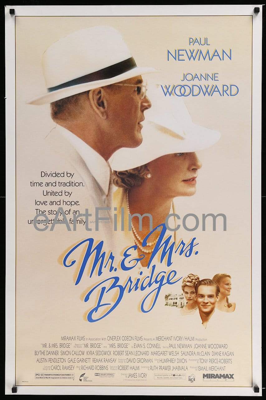 eArtFilm.com U.S One Sheet (27"x41") Mr. and Mrs. Bridge-1990-27x41-Paul Newman-Joanne Woodward
