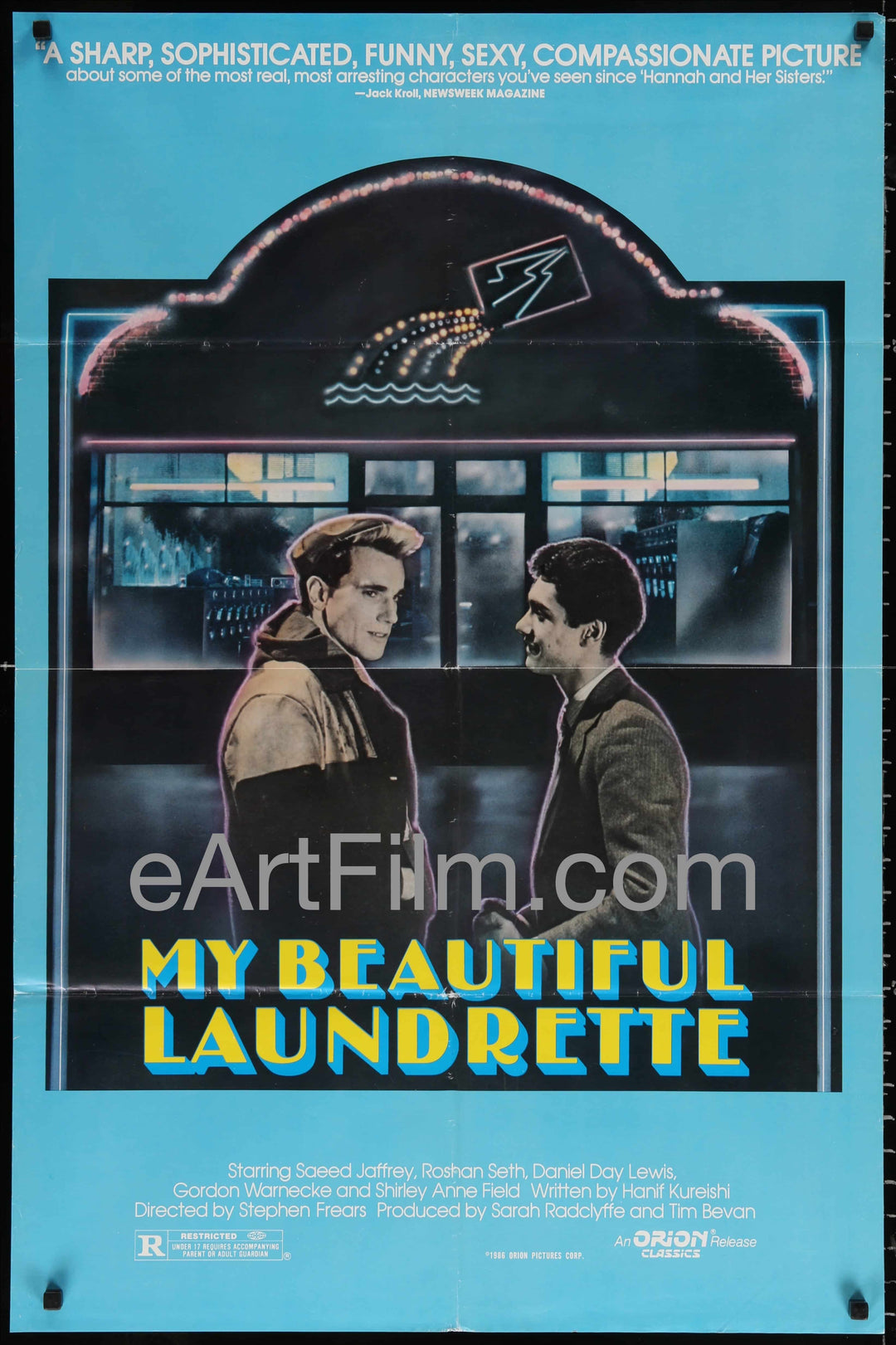 eArtFilm.com U.S One Sheet (27"x41'') My Beautiful Laundrette vintage movie poster 1986 27x41 Daniel-Day Lewis