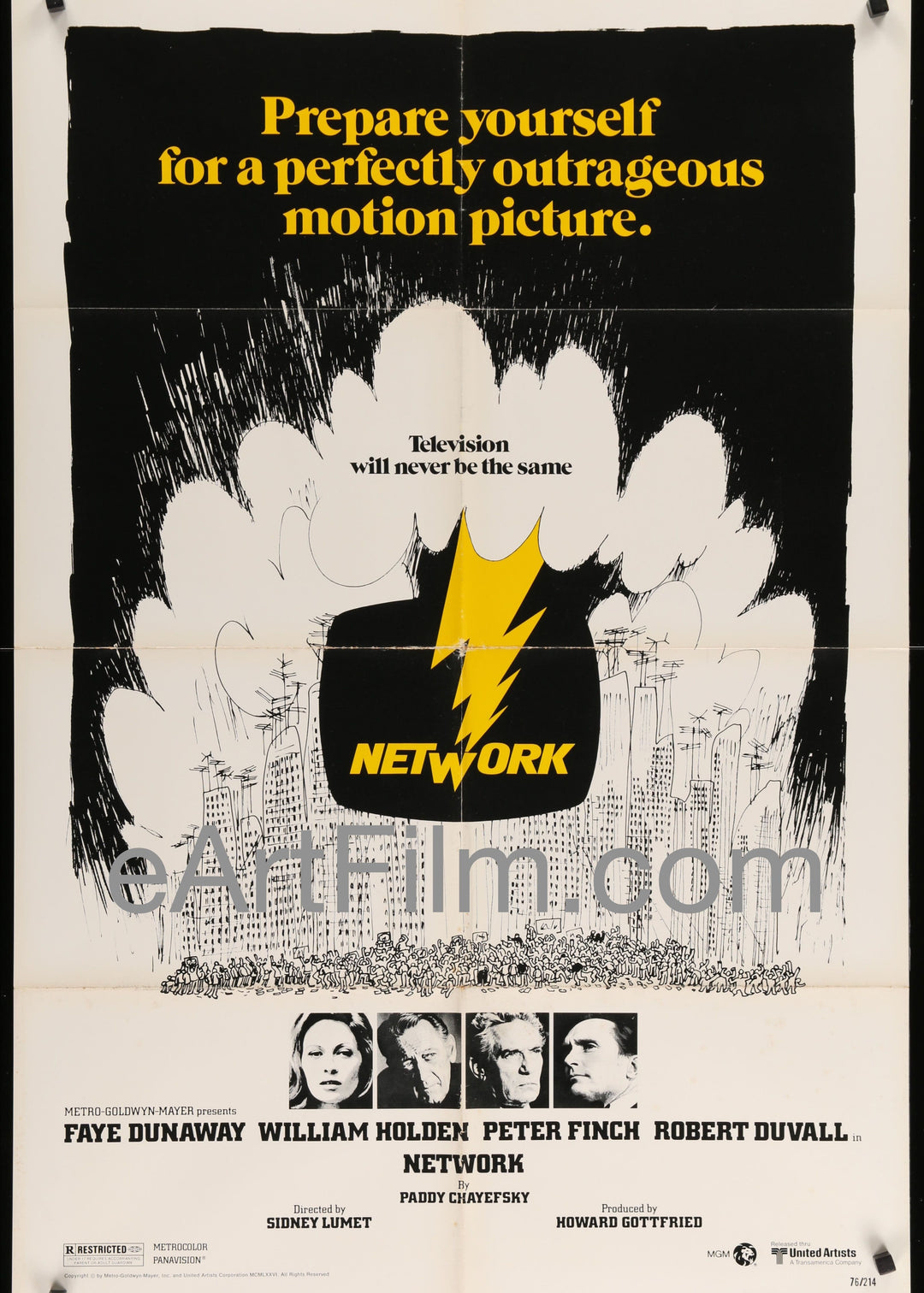 eArtFilm.com U.S One Sheet (27'x41) Network 1976 27x41 Original U.S One Sheet Movie Poster