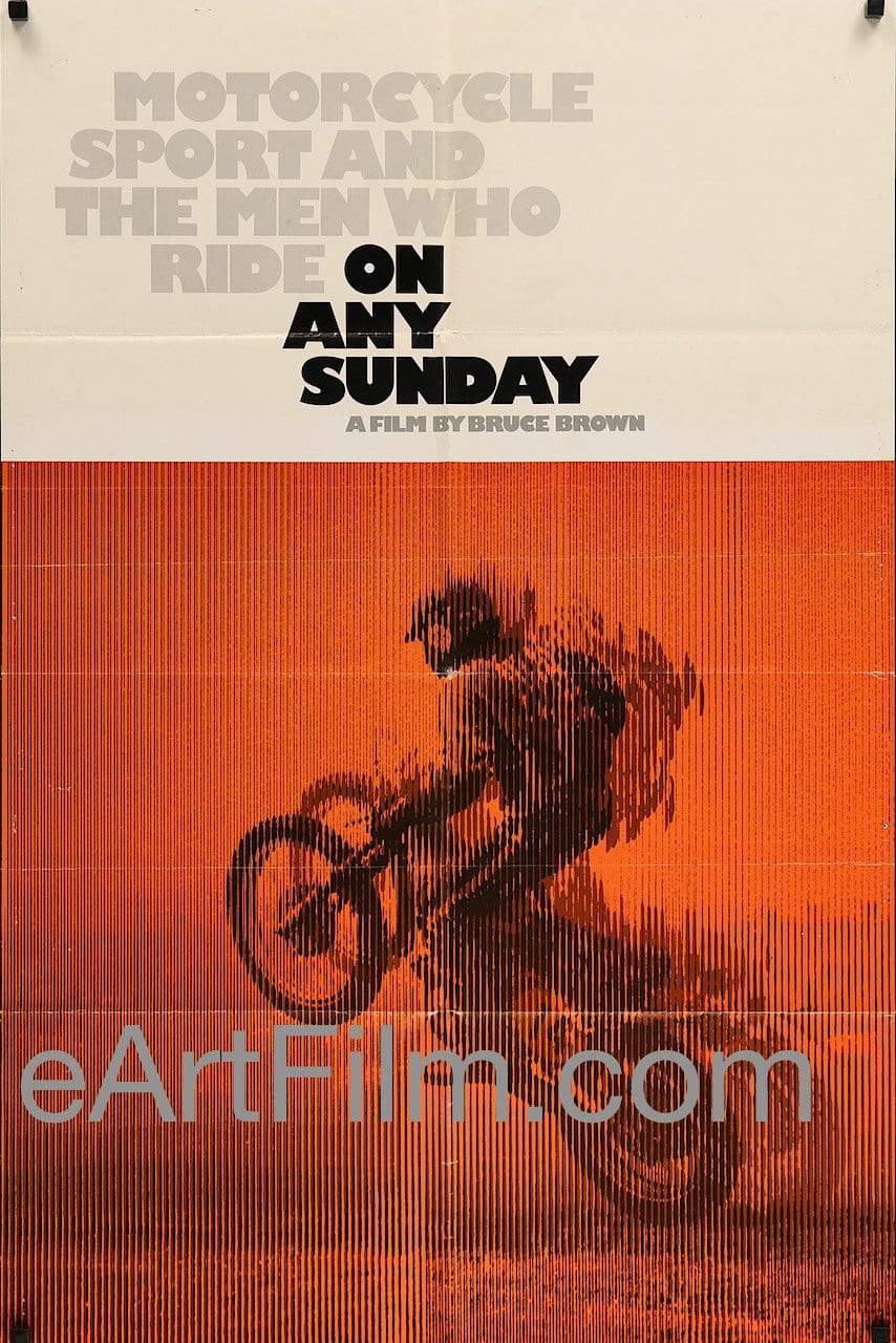 eArtFilm.com U.S One Sheet (27"x41") On Any Sunday-Bruce Brown motorcycle racing classic-Steve McQueen-1971