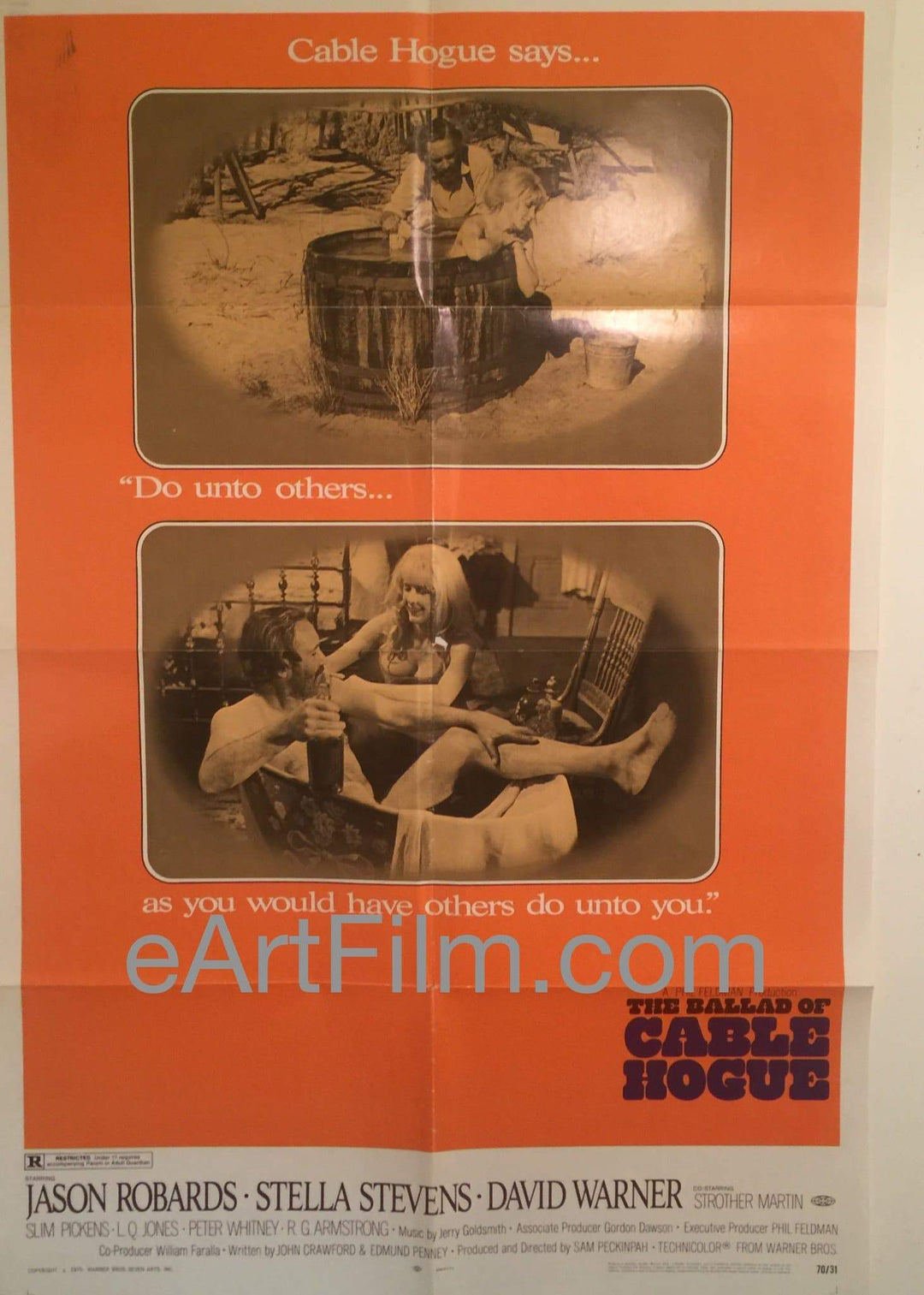 eArtFilm.com U.S One Sheet (27"x41")-Original-Vintage-Movie-Poster Ballad Of Cable Hogue-Sam Peckinpah-Jason Robards-Stella Stevens-1970-27x41