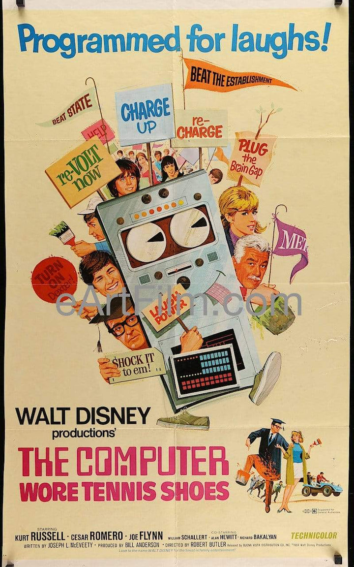 Computer Wore Tennis Shoes-Disney- Kurt Russell-Cesar Romero-Joe Flynn ...