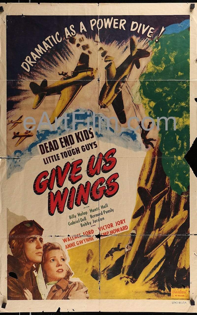 eArtFilm.com U.S One Sheet (27"x41")-Original-Vintage-Movie-Poster Give Us Wings R1948 27x41 Original U.S One Sheet Movie Poster