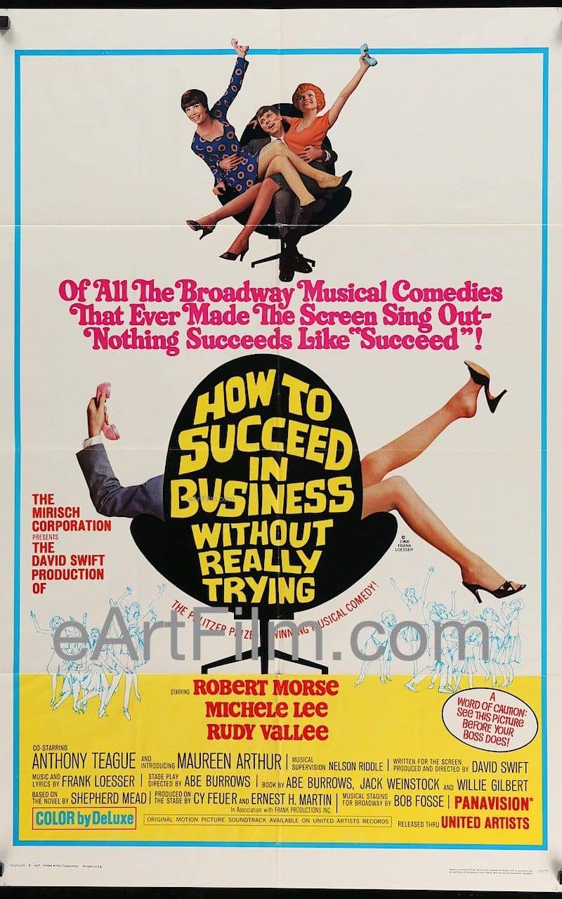 eArtFilm.com U.S One Sheet (27"x41")-Original-Vintage-Movie-Poster How To Succeed In Business Without Really Trying 1967 27x41 Original U.S One Sheet Movie Poster