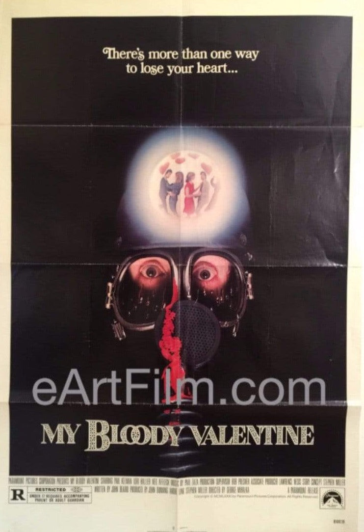 eArtFilm.com U.S One Sheet (27"x41")-Original-Vintage-Movie-Poster My Bloody Valentine-1981-27x41-George Mihalka-Paul Kelman-Lori Hallier-Horror