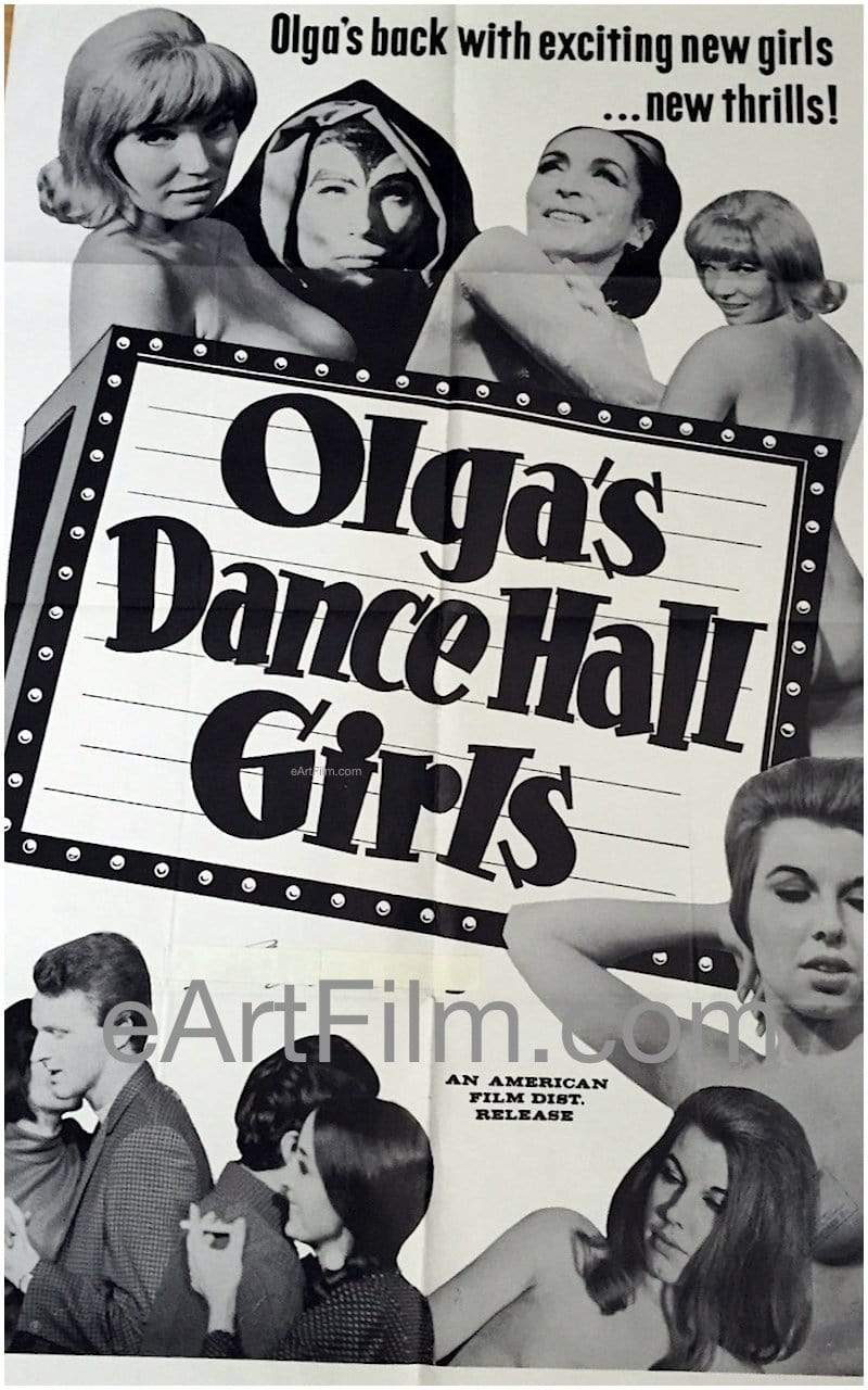 eArtFilm.com U.S One Sheet (27"x41")-Original-Vintage-Movie-Poster Olga's Dance Hall Girls-Audrey Campbell-Campy Sexploitation Thriller-1969-27x41
