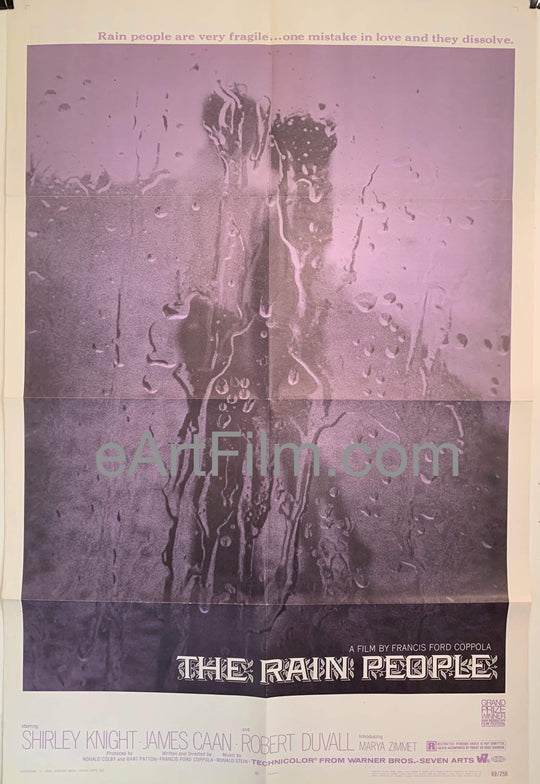 eArtFilm.com U.S One Sheet (27"x41")-Original-Vintage-Movie-Poster Rain People original movie poster 1969 27x41 Coppola-Duvall-Shirley Knight