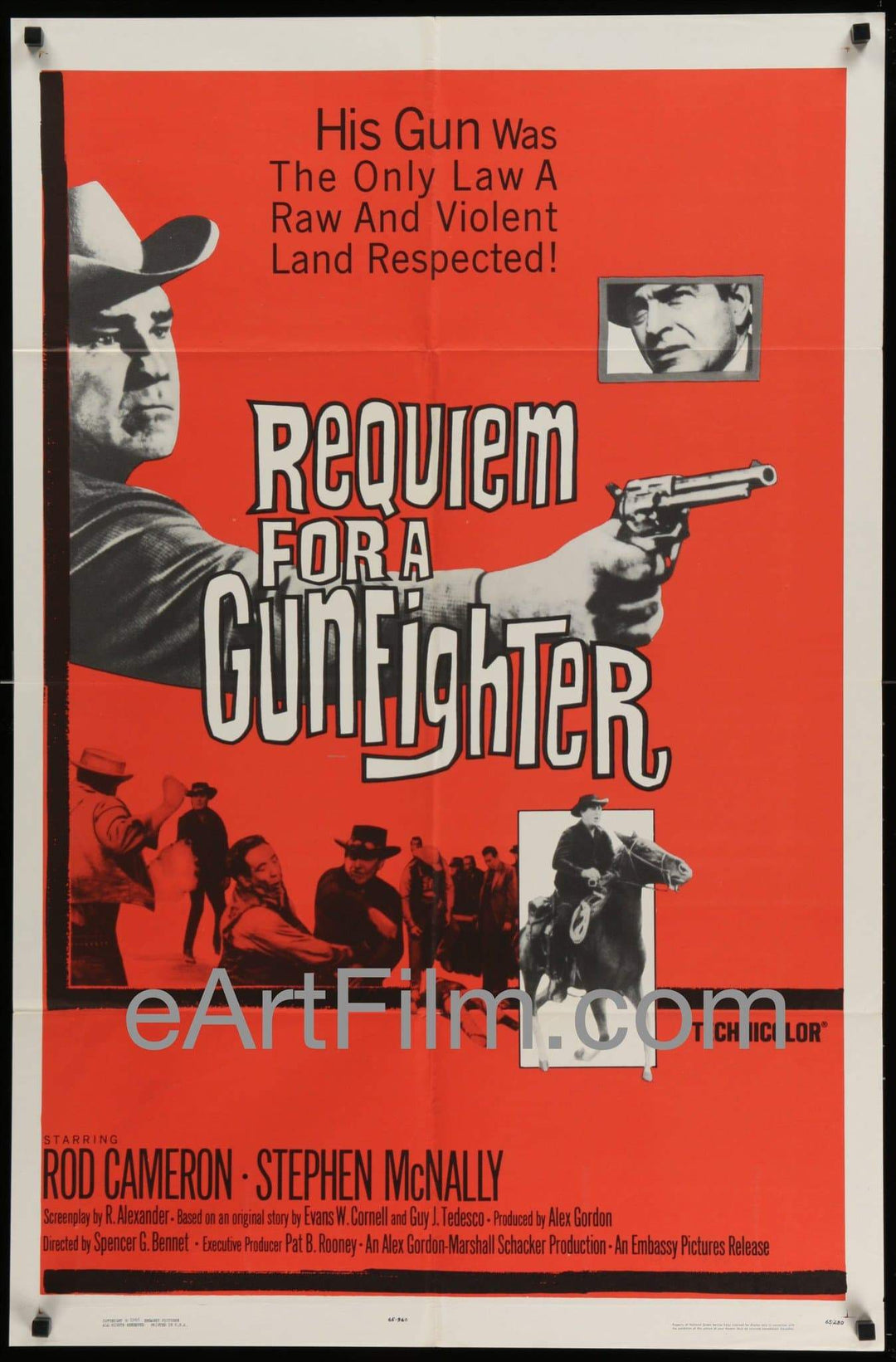eArtFilm.com U.S One Sheet (27"x41")-Original-Vintage-Movie-Poster Requiem For A Gunfighter 1965 27x41 One Sheet United States