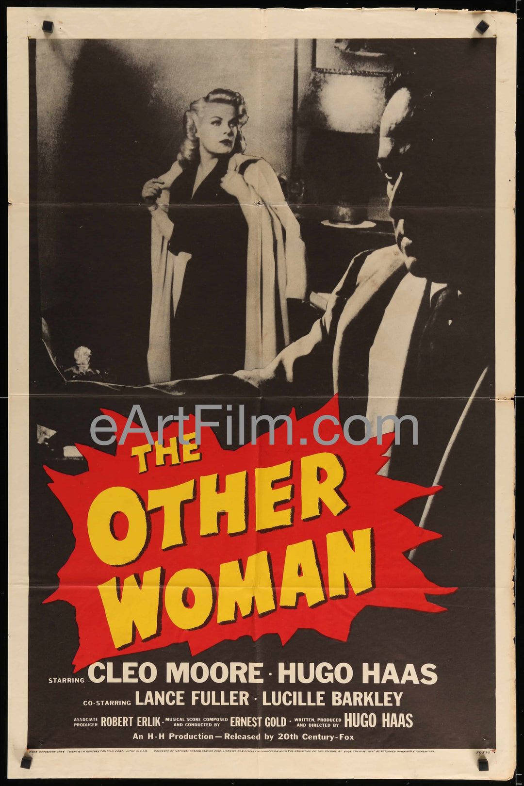 eArtFilm.com U.S One Sheet (27"x41") Other Woman, The-Cleo Moore-Hugo Haas-sexy bad girl film noir-1954-27x41