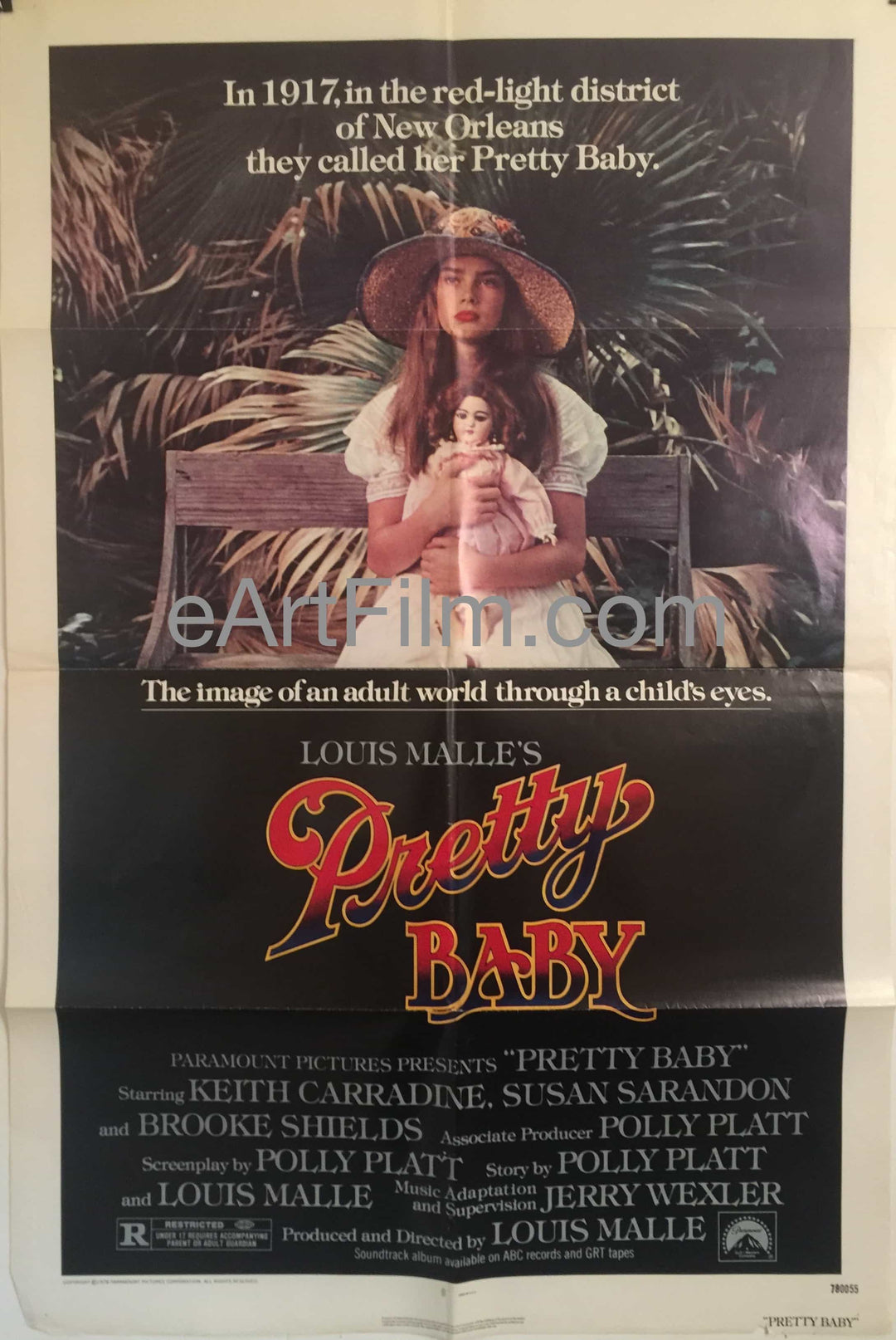eArtFilm.com U.S One Sheet (27"x41") Pretty Baby-Louis Malle-Brooke Shields-Keith Carradine-Susan Sarandon-27x41-1978