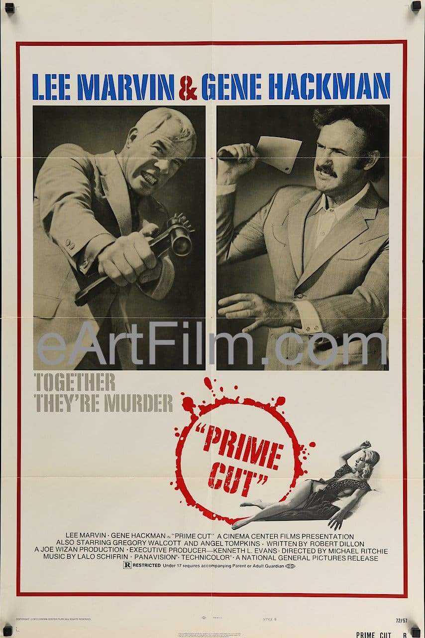 eArtFilm.com U.S One Sheet (27"x41") Prime Cut-Lee Marvin-Gene Hackman-Sissy Spacek-Michael Ritchie-1972-27x41