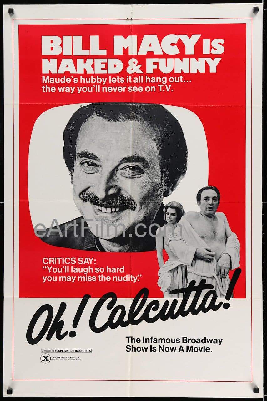 eArtFilm.com U.S One Sheet (27"x41") Rated "X" Oh! Calcutta!-1972-Bill Macy-Infamous Broadway Musical-27x41-X-Rated