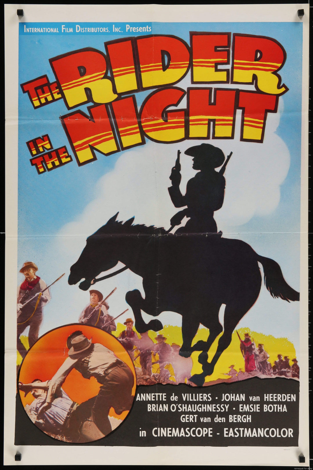 eArtFilm.com U.S One Sheet (27"x41") Rider In The Night Jan Perold's Die Ruiter in die Nag South African action western
