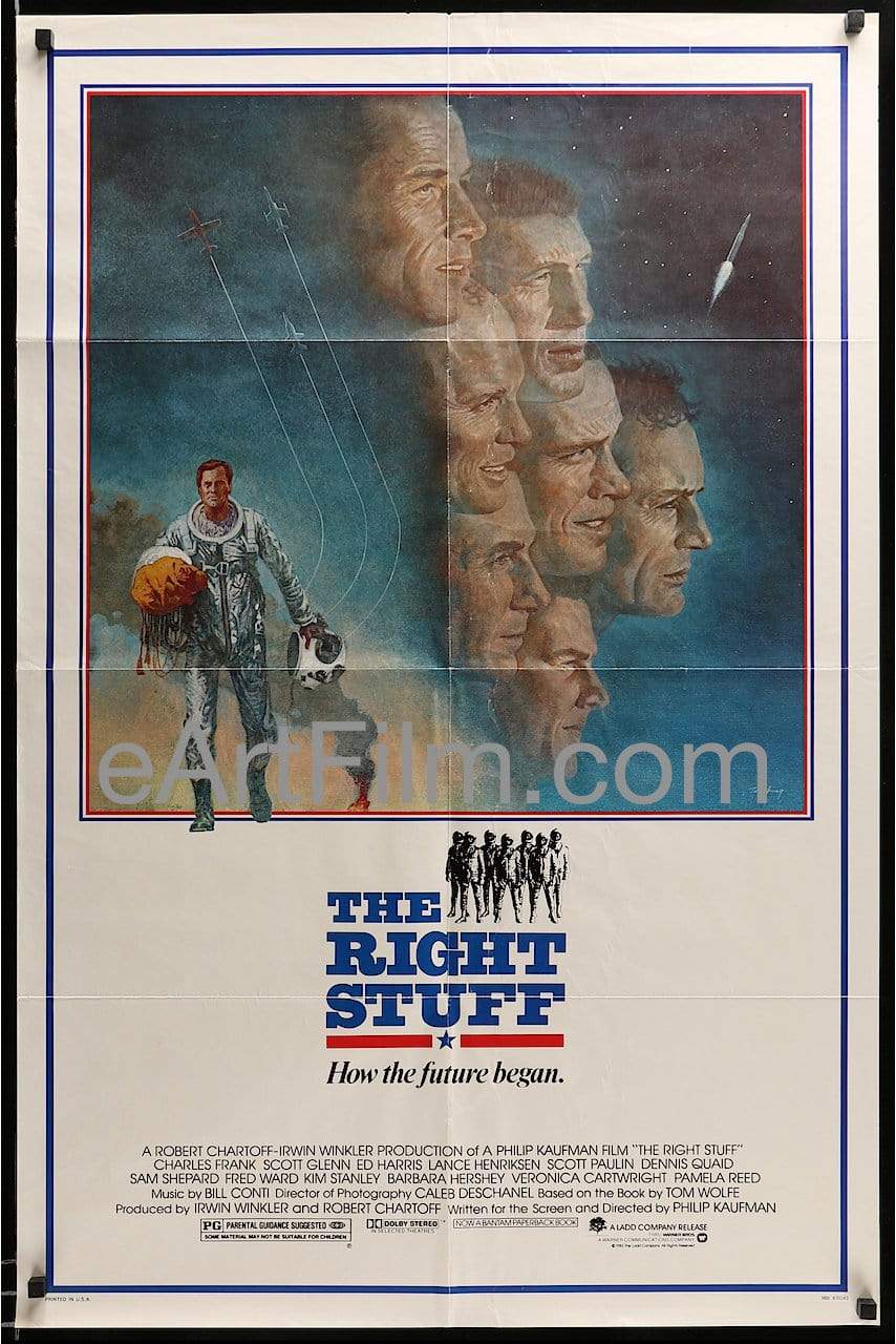 eArtFilm.com U.S One Sheet (27"x41") Right Stuff-1983-Sam Shepard-Scott Glenn-Ed Harris-27x41-folded-Fred Ward
