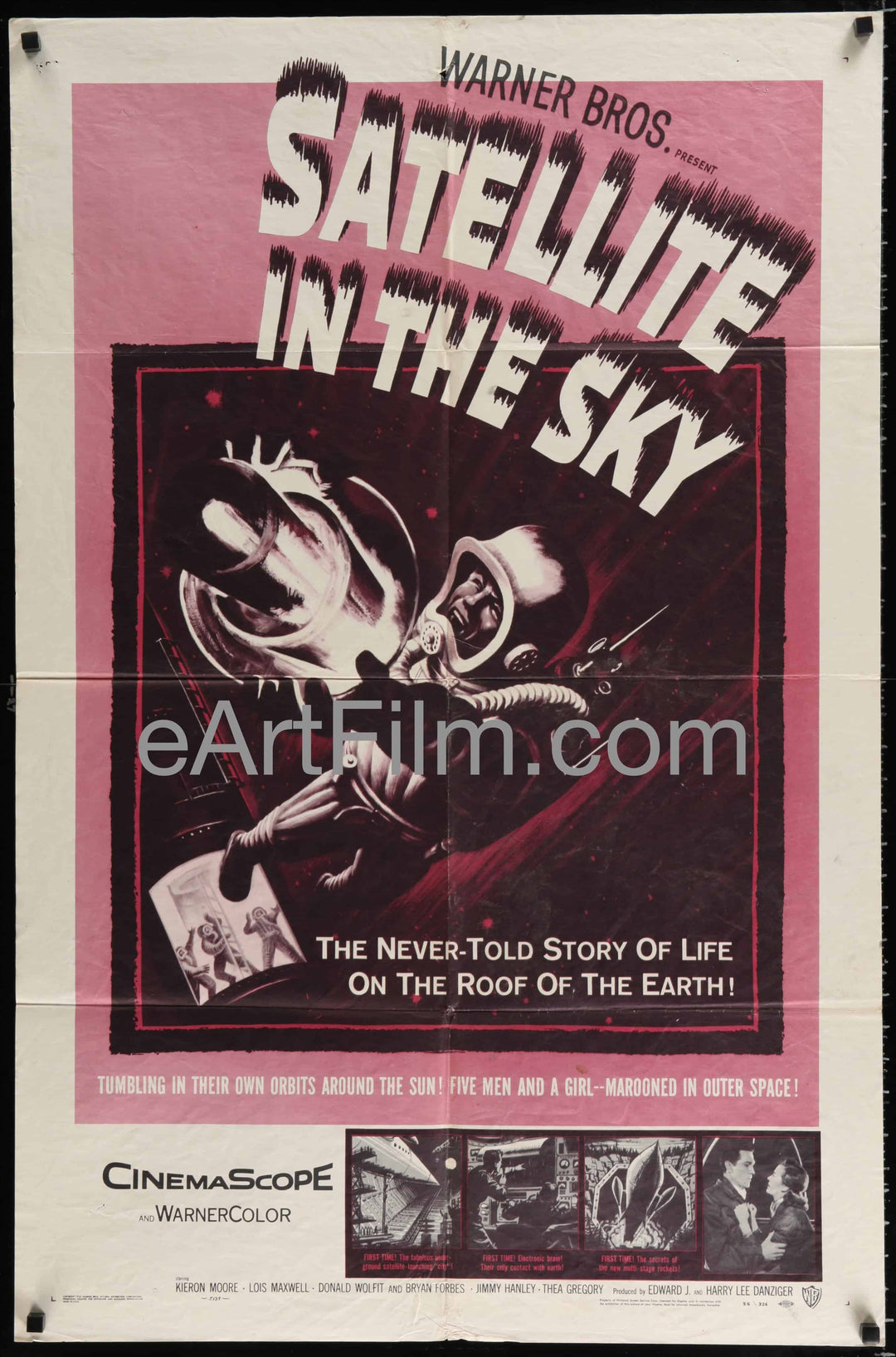 eArtFilm.com U.S One Sheet (27"x41") Satellite In The Sky-Kieron Moore-Lois Maxwell-Sci-Fi Thriller-1956-27x41