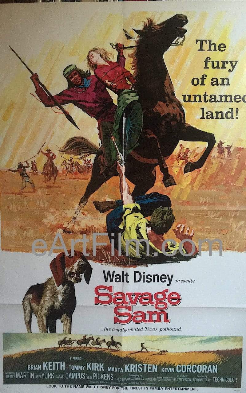 eArtFilm.com U.S One Sheet (27"x41") Savage Sam 1963 27x41 One Sheet United States