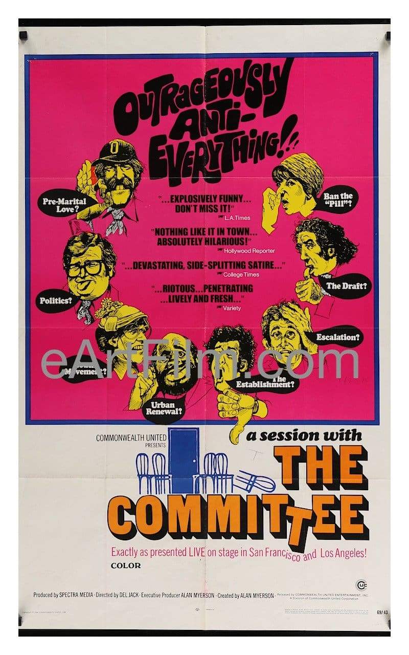 eArtFilm.com U.S One Sheet (27"x41") Session With The Committee, A 1969 27x41 One Sheet United States