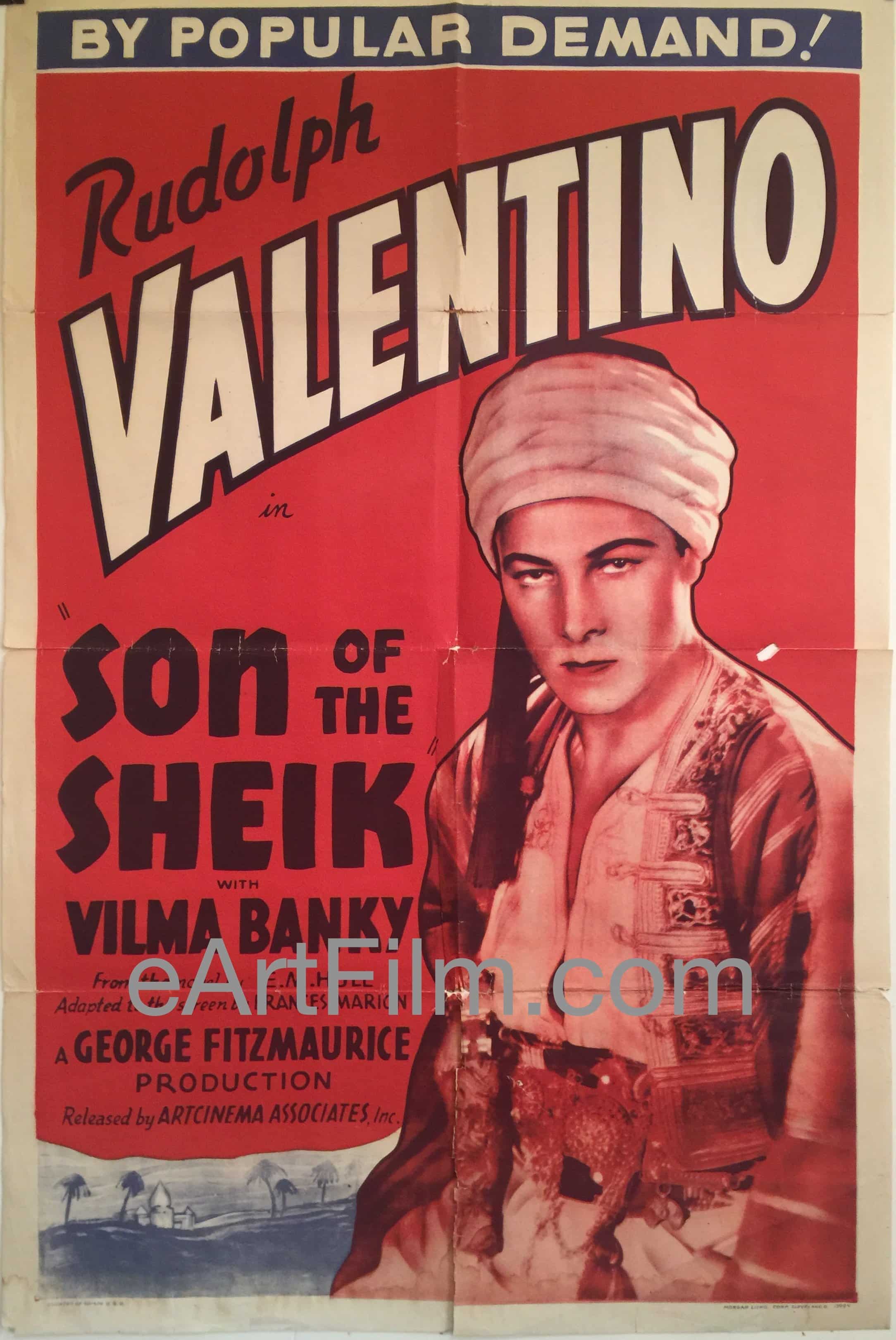 eArtFilm.com U.S One Sheet (27"x41") Son Of The Sheik original movie poster R38 Rudolph Valentino 27x41