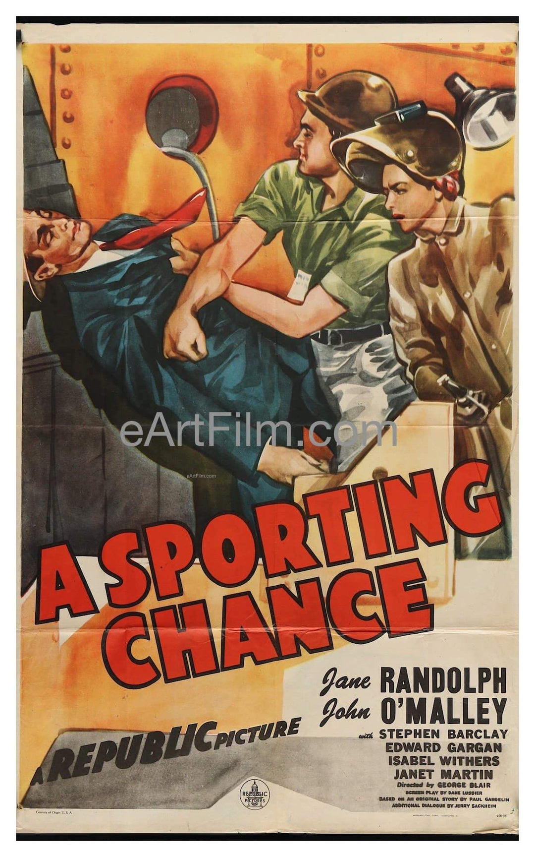 eArtFilm.com U.S One Sheet (27"x41") Sporting Chance, A (1945) Original U.S One Sheet (27x41)