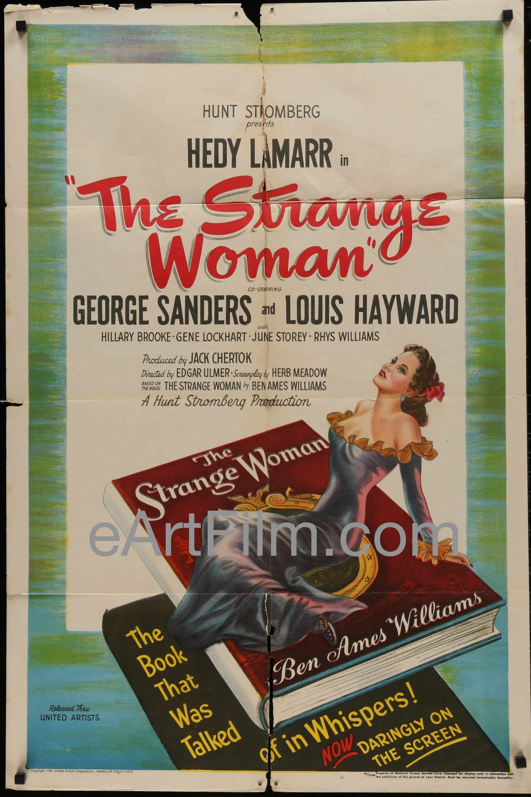 eArtFilm.com U.S One Sheet (27"x41") Strange Woman, The-Edgar G Ulmer-Hedy Lamarr-George Sanders-Film Noir-1946