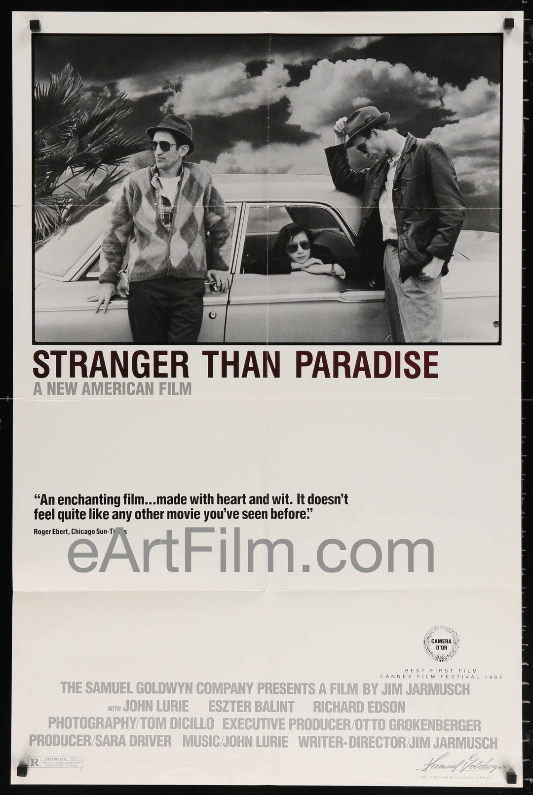 eArtFilm.com U.S One Sheet (27"x41") Stranger Than Paradise Jim Jarmusch cult classic John Lurie Eszter Balint 1984 27x41