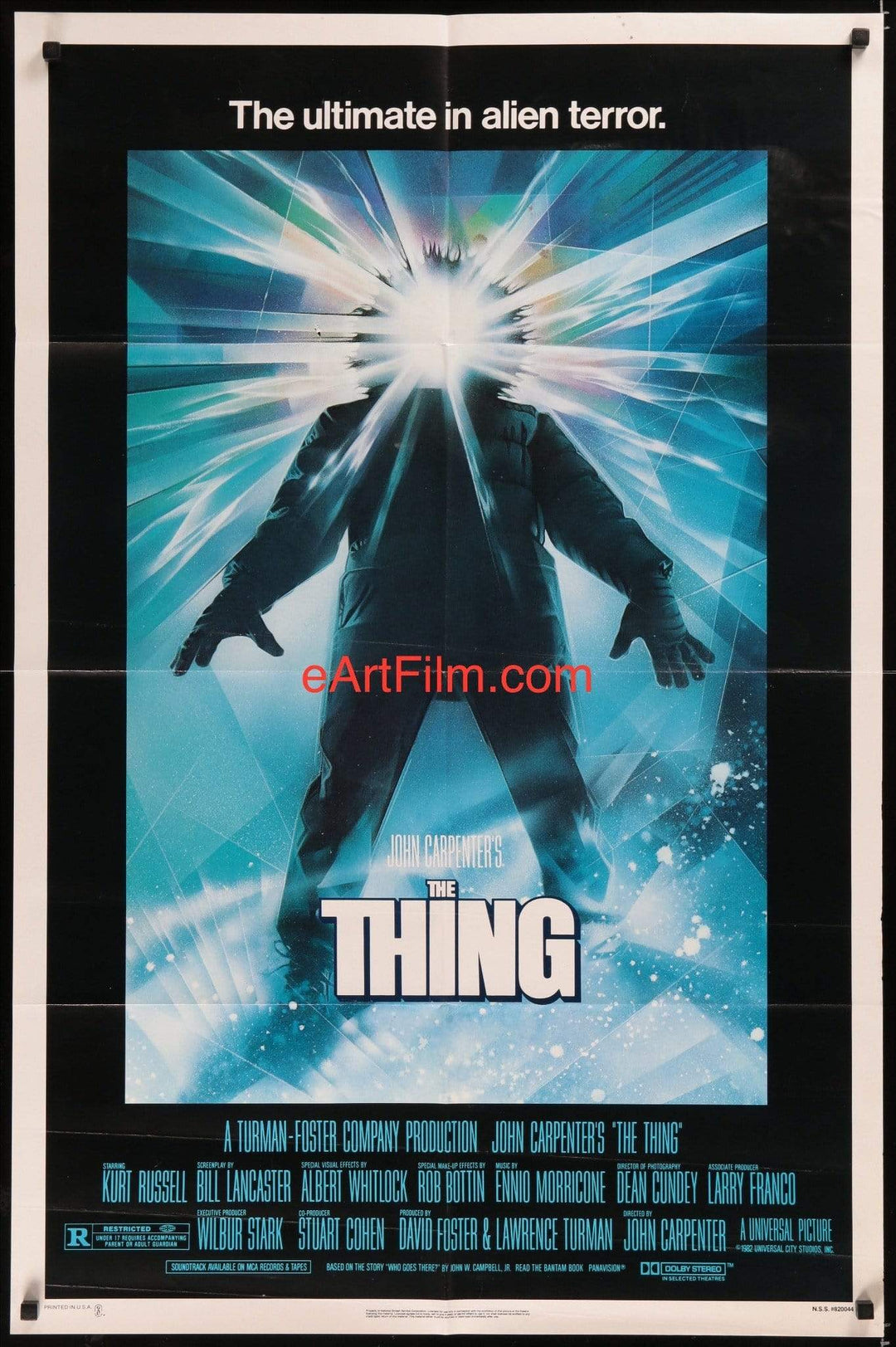 eArtFilm.com U.S One Sheet (27"x41") Thing, The 1982 27x41 John Carpenter's sci-fi horror classic Kurt Russell
