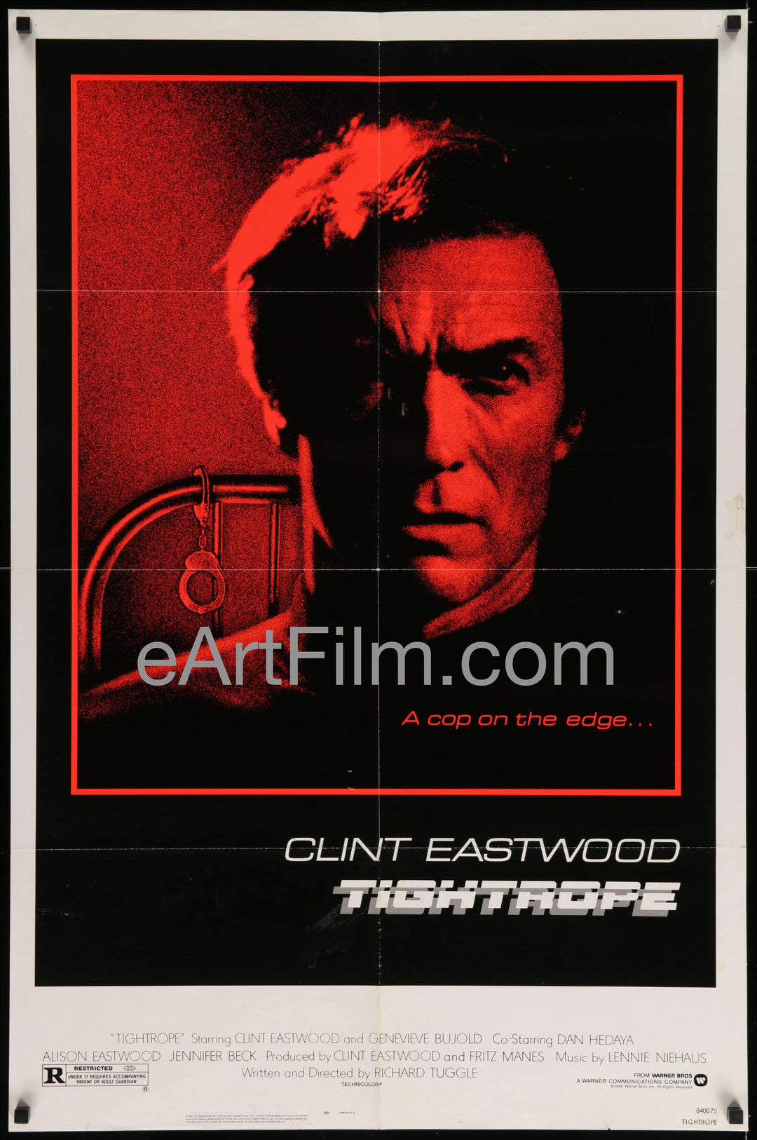 eArtFilm.com U.S One Sheet (27"x41") Tightrope-Clint Eastwood-Genevieve Bujold-Dan Hedaya-Alison Eastwood-1984-27x41