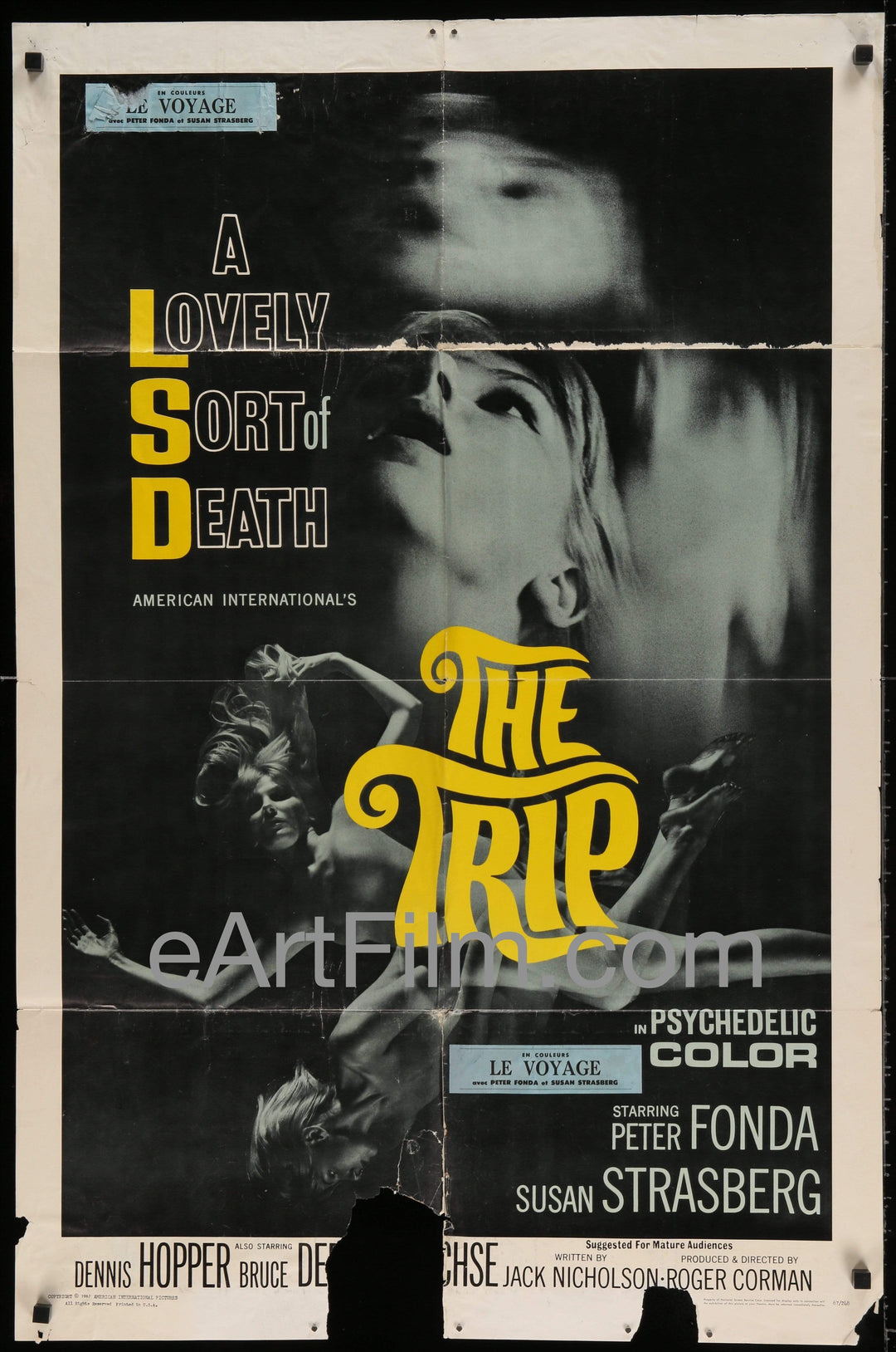 eArtFilm.com U.S One Sheet (27"x41") Trip, The-Roger Corman-Peter Fonda-Susan Strasberg-Dennis Hopper-Bruce Dern-1967