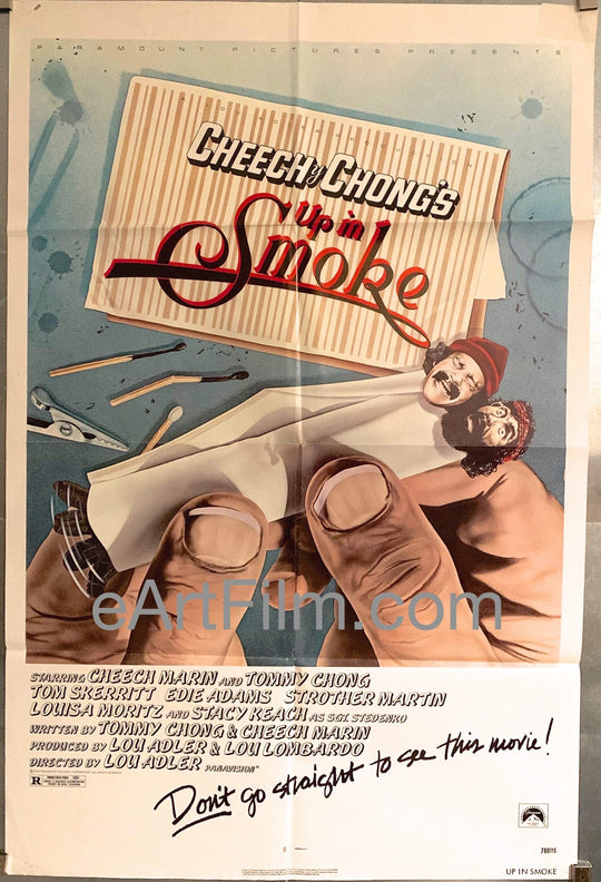 eArtFilm.com U.S One Sheet (27"x41") Up In Smoke 1977 27x41 RARE original tagline style Cheech Marin Tommy Chong