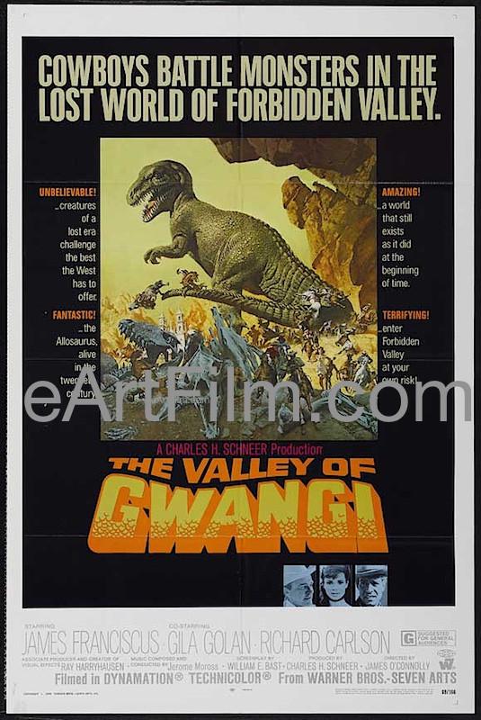 eArtFilm.com U.S One Sheet (27"x41") Valley of Gwangi 1969 27x41 One Sheet United States