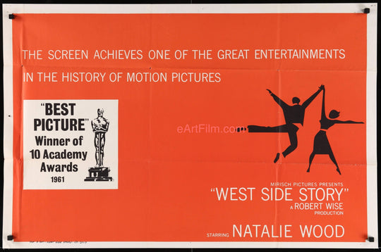 eArtFilm.com U.S One Sheet (27"x41") West Side Story R62 Post Academy Awards 27"x40" Natalie Wood Rita Moreno