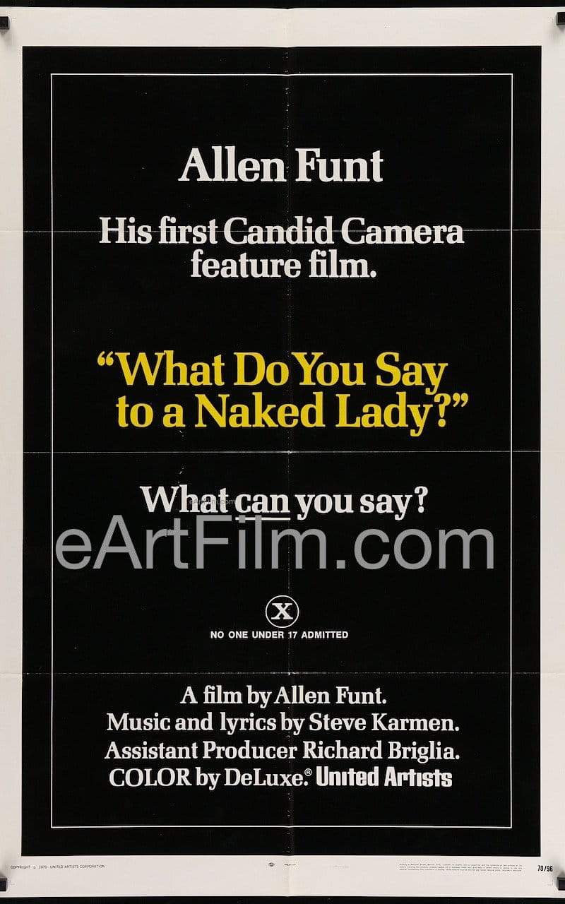 eArtFilm.com U.S One Sheet (27"x41") What Do You Say To A Naked Lady? 1970 27x41 One Sheet United States