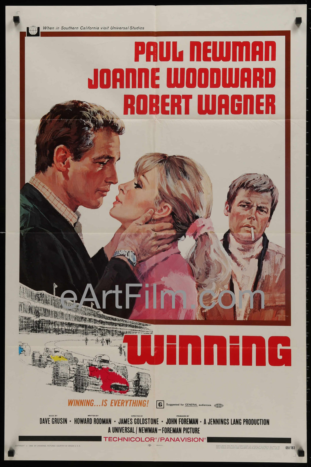 eArtFilm.com U.S One Sheet (27"x41") Winning original movie poster Paul Newman Joanne Woodward 1966 27x41