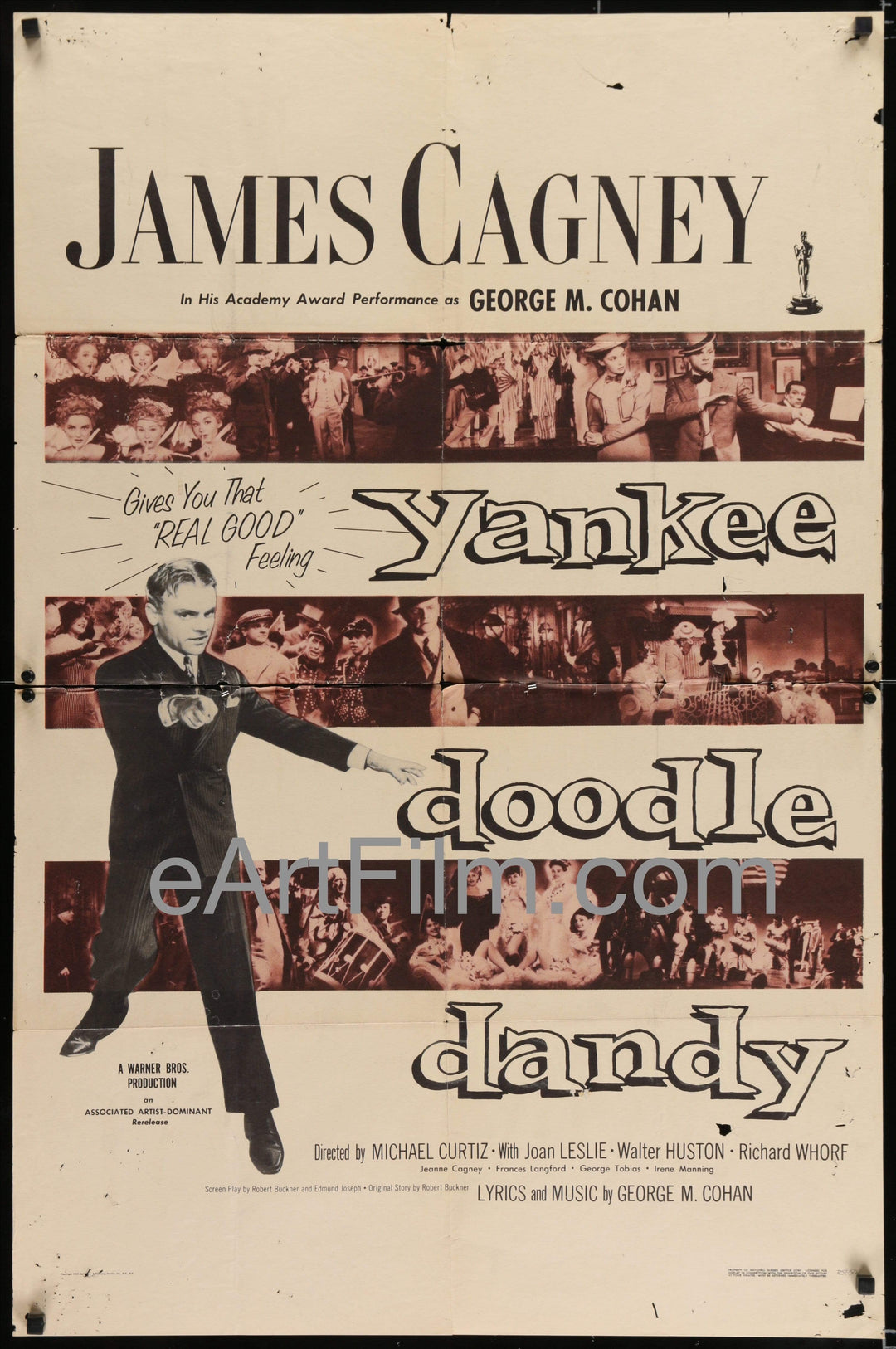eArtFilm.com U.S One Sheet (27"x41") Yankee Doodle Dandy-James Cagney-Joan Leslie-Walter Huston-R57-27x41