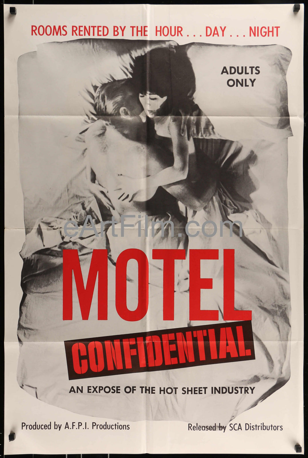 eArtFilm.com U.S One Sheet (28"x42") Motel Confidential-sexploitation-1967-Milton Kaye-Dora Lorber-Bunny Glaser-28x42