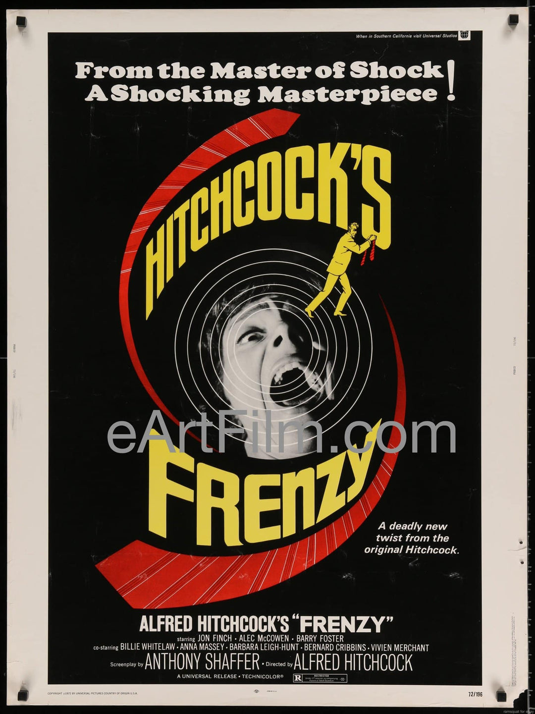 eArtFilm.com U.S One Sheet (30"x40") Frenzy-Alfred Hitchcock-Anthony Shaffer-30x40-1972-Suspense Thriller