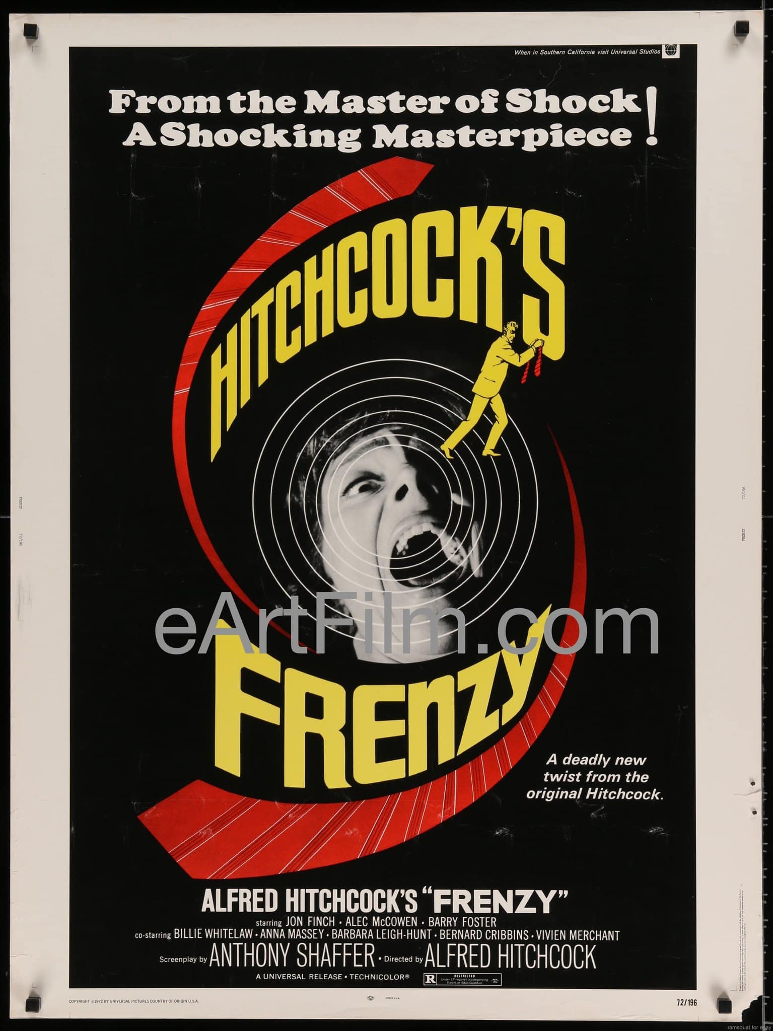 eArtFilm.com U.S One Sheet (30"x40") Frenzy-Alfred Hitchcock-Anthony Shaffer-30x40-1972-Suspense Thriller