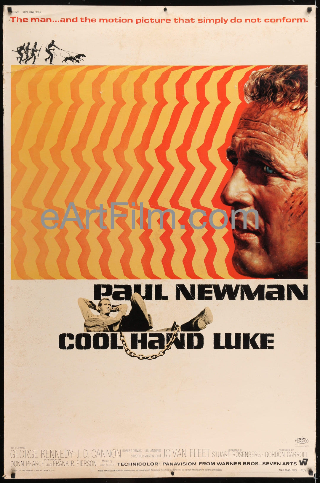 eArtFilm.com U.S One Sheet (30"x40")-Unfolded Default Cool Hand Luke 1967 rare 40"x60" Paul Newman George Kennedy Strother Martin