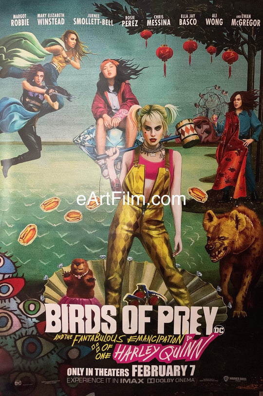 eArtFilm.com U.S Original Theatrical Release Bus Shelter Poster 48"x72" Birds of Prey: And the Fantabulous Emancipation of One Harley Quinn 2020 48x72