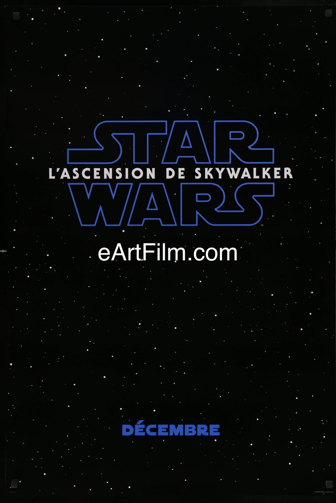eArtFilm.com U.S printed for French speaking countries-27"x40"-DS-rolled Star Wars Episode IX The Rise of Skywalker 2019 27x40 French teaser Carrie Fisher
