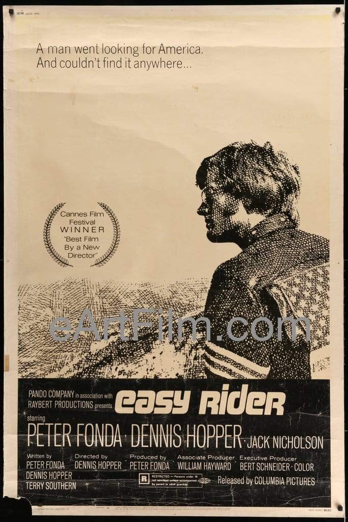 eArtFilm.com U.S Rare (40"x60") Easy Rider-Peter Fonda-Dennis Hopper-Jack Nicholson-1969-40x60