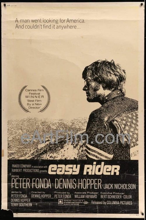 eArtFilm.com U.S Rare (40"x60") Easy Rider-Peter Fonda-Dennis Hopper-Jack Nicholson-1969-40x60